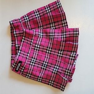 Hustler Lingere Pink Plaid Skirt
